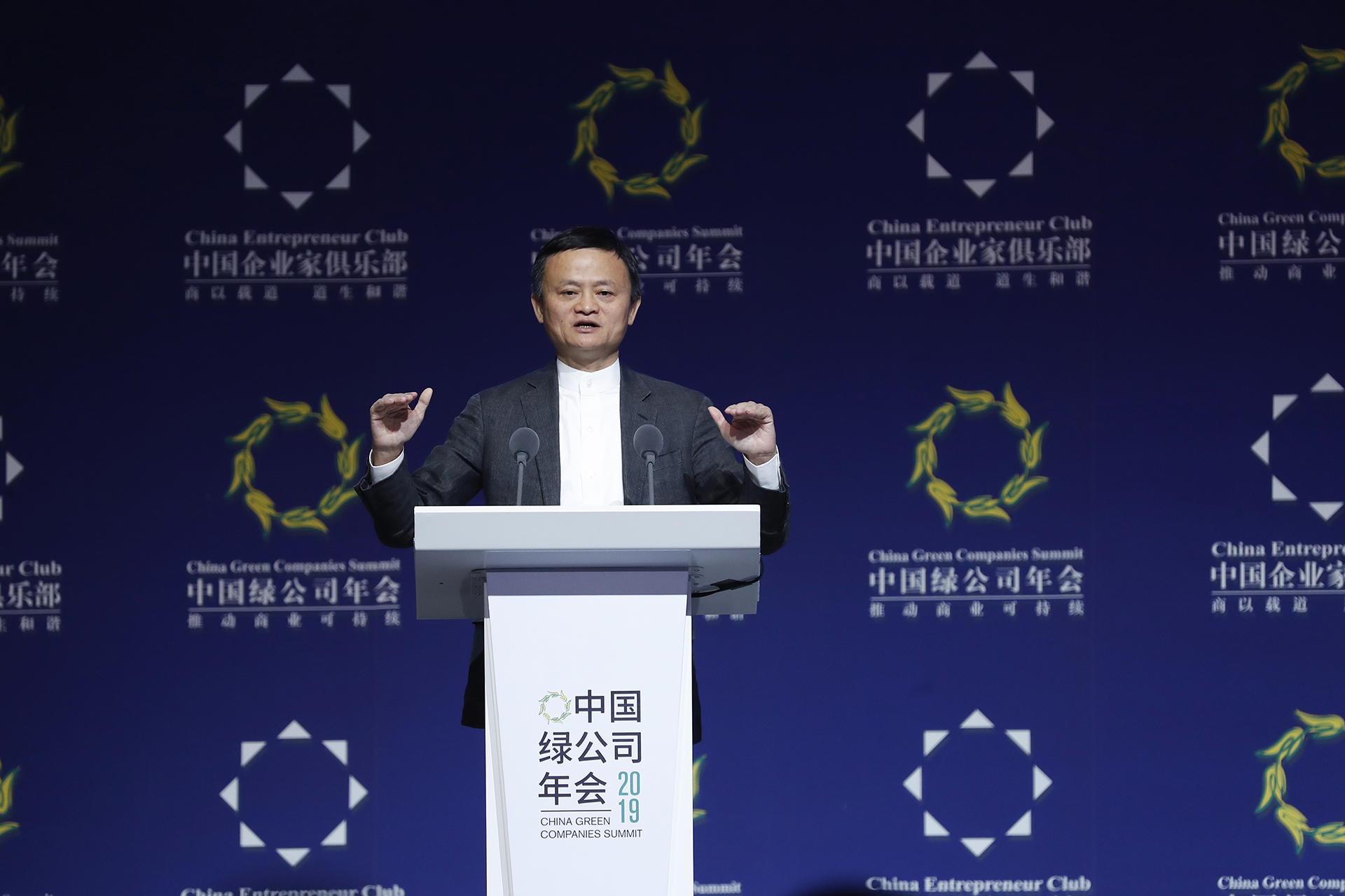 中國企業(yè)家俱樂部主席、阿里巴巴集團(tuán)董事局主席馬云